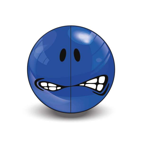 Blue Very Rare Smiley Halves