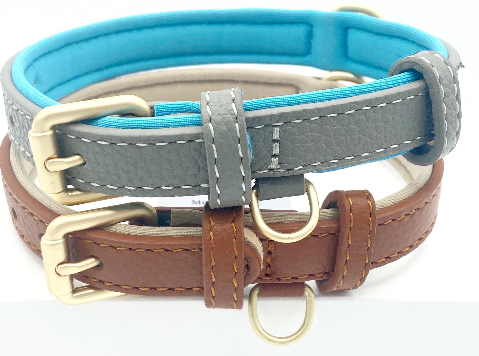 Two leather dog collars